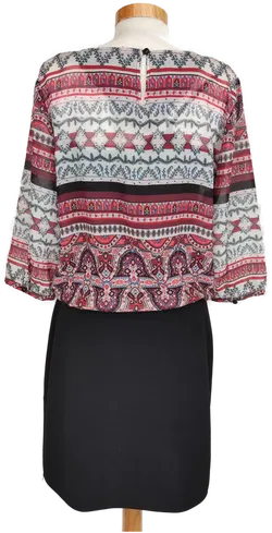 Orsay Damen Midikleid rot/weiß/blau/schwarz gemustert - M/38 - Bild 2