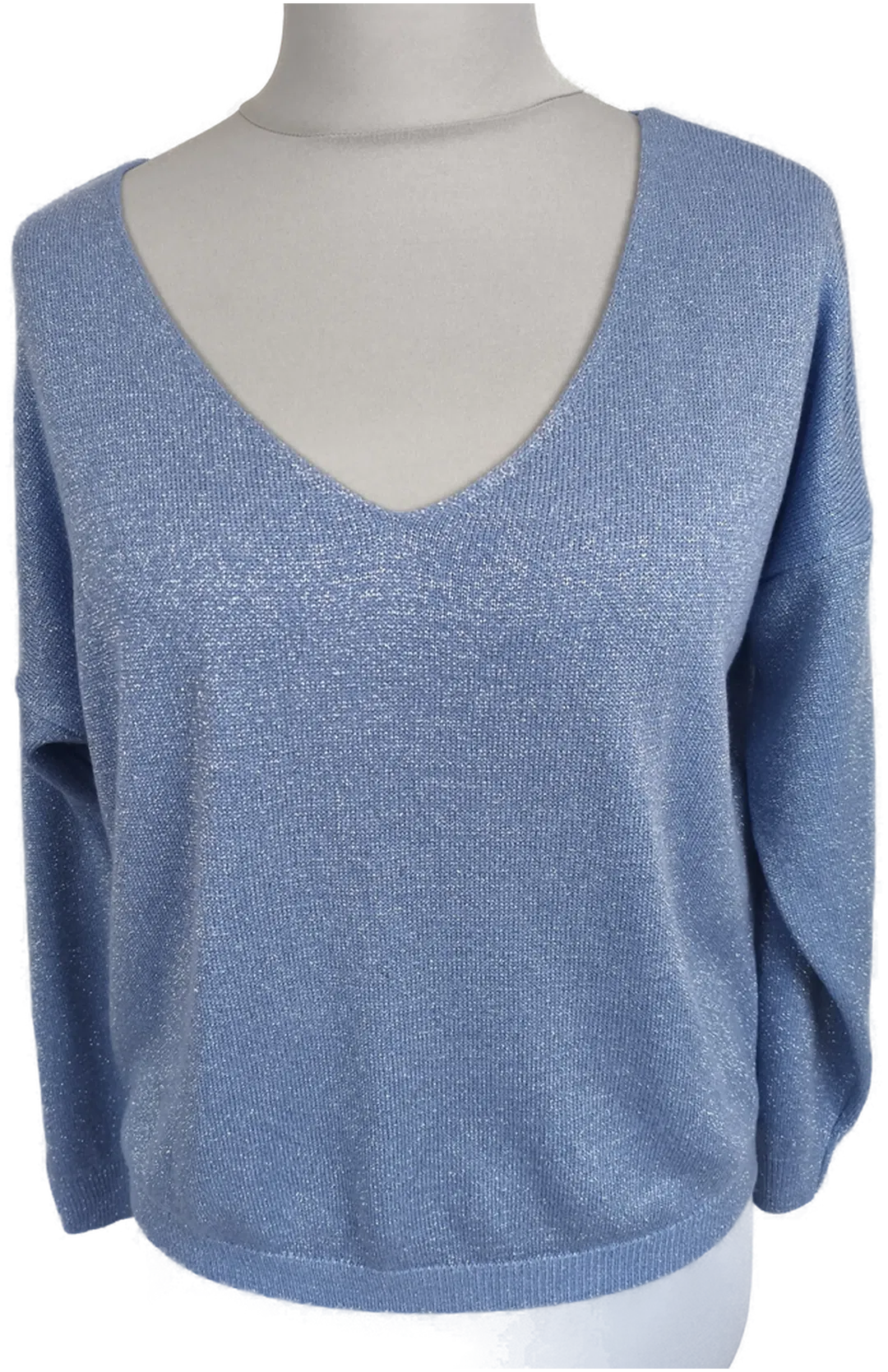 Lurexpullover Damen, Zabaione, S/M - Bild 1