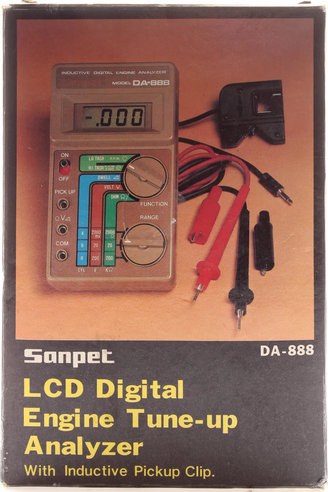 Sanpet DA-888 LCD Digital Engine Analyzer – Motortester mit Induktivklemme - Bild 1