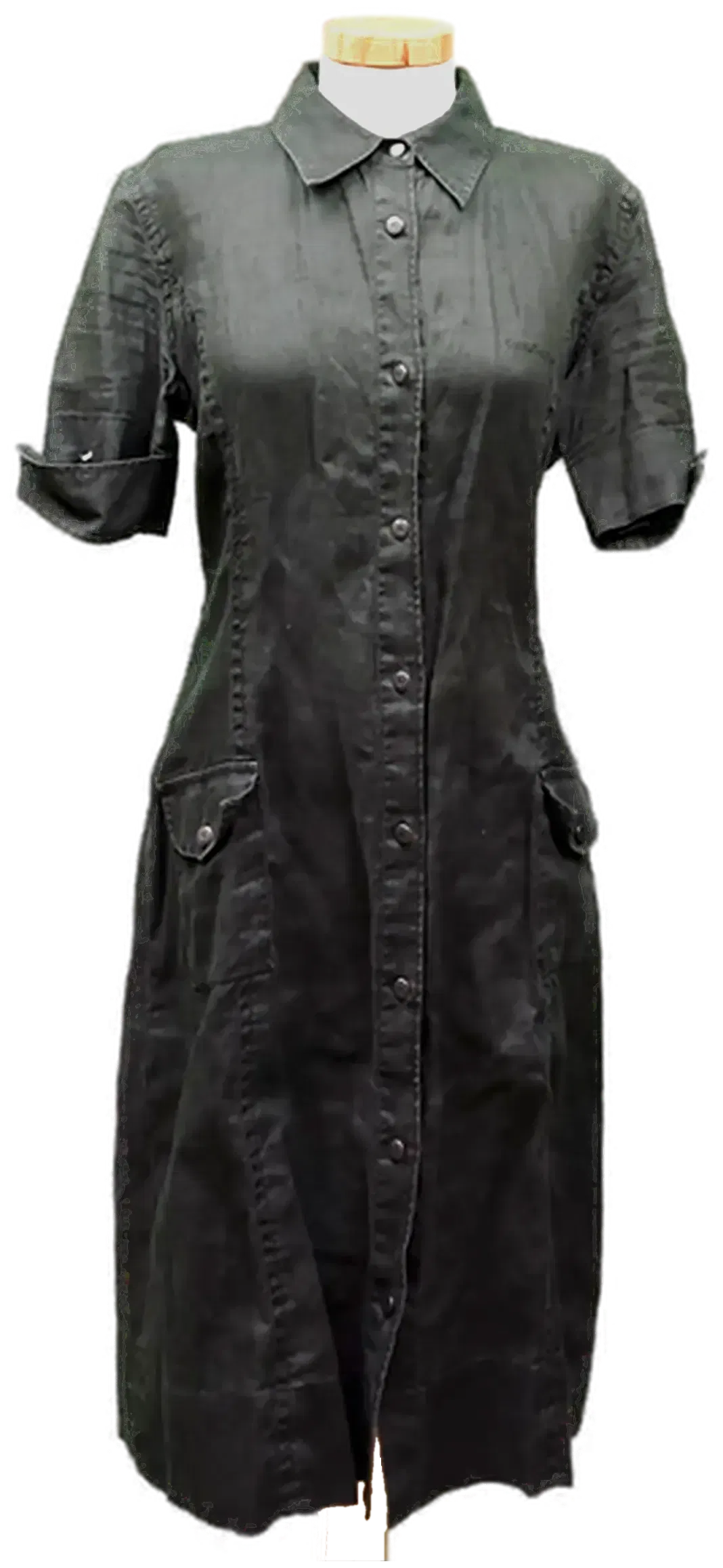 Calvin Klein Jeans Leinenkleid grau Gr. L - Bild 4