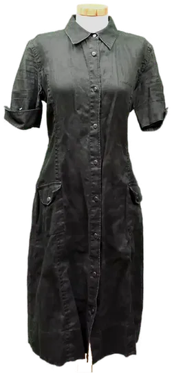 Calvin Klein Jeans Leinenkleid grau Gr. L - Bild 1