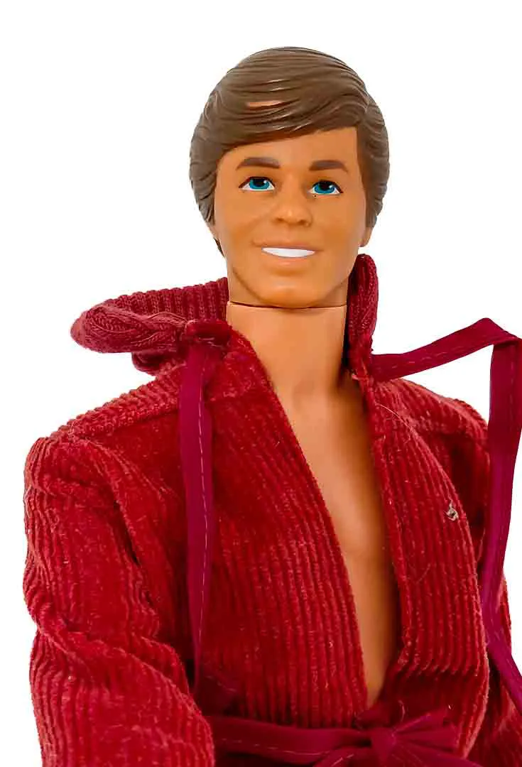 Vintage Ken Mattel-Puppe mit rotem Morgenmantel ca 29,5 cm – Bild 1