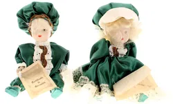 2 Porzellanpuppen auf Sofa – Certificato di Garanzia, ca. 19 cm - Bild 3