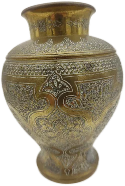 Islamische Arabische Kalligraphie Messingvase | Handgravierter Orientalische Charme - Bild 4