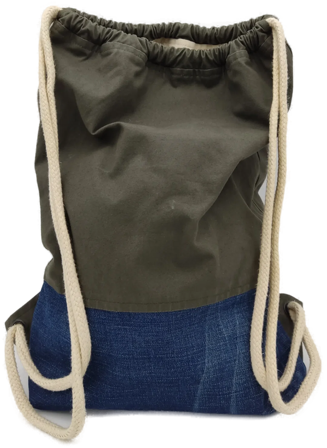 Rucksack Damen Jeans/Oliv  – Bild 2