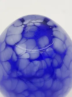 Kleine Vintage Glasvase - blau - Bild 6