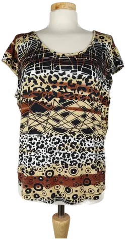  Alexandre Duprés Damen Shirt mit Animal-Print - Gr.46/XXXL - Bild 1