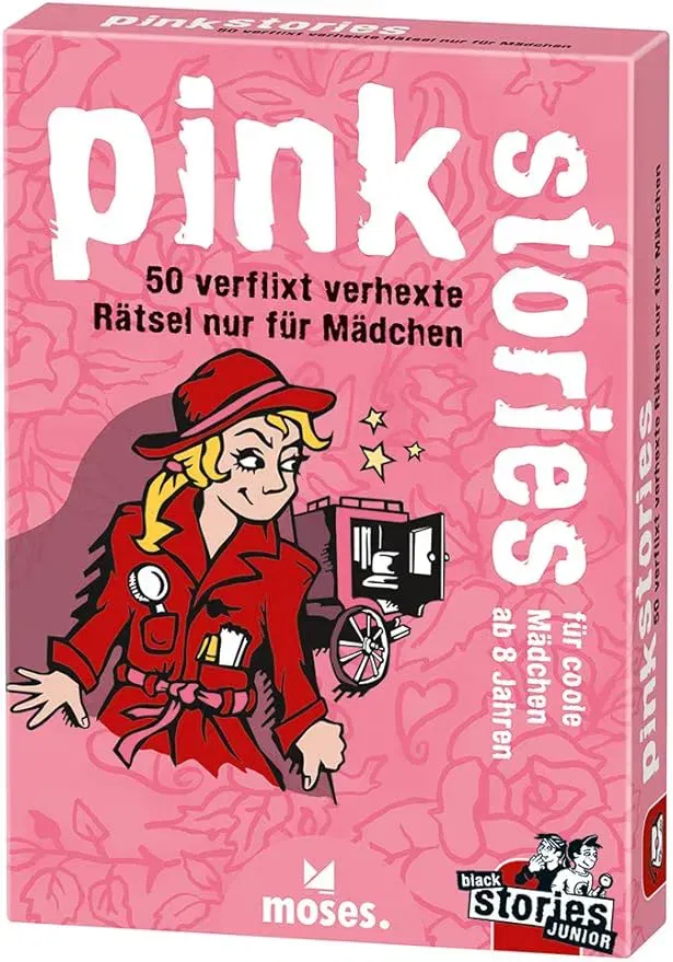 Moses. black stories Junior – pink stories | Rätsel-Kartenspiel für Mädchen - Bild 4