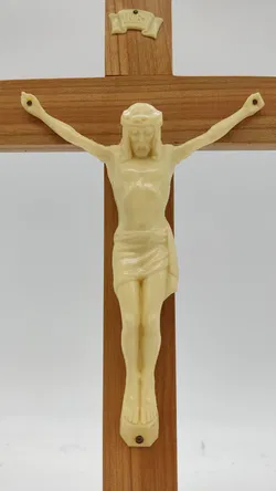 Kleiner Holzaltar mit 2 Kerzenständern - Bild 4