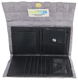 Rebagz Upcycling Damen Geldbörse - grau - Bild 1