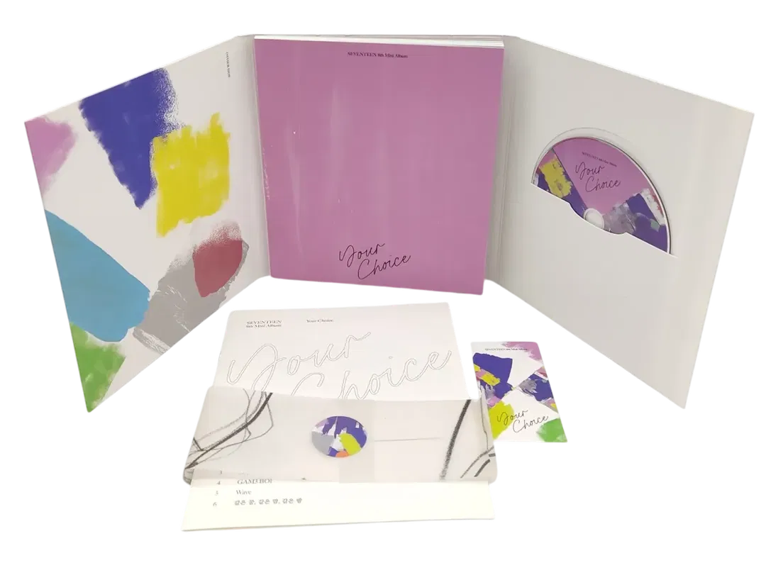 K-Pop - Seventeen - 8th Mini Album - YOUR CHOICE - Fotobuch, Lyric Book, Sticker, Audio CD in Papierhülle mit Manschette - Bild 2
