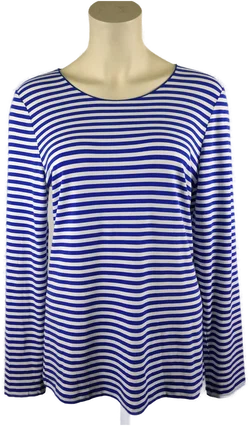 Street One Langarmshirt Blau-Weiß Gestreift | Casual-Klassiker – Vorschau 1