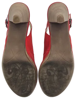 VENTURINI eleganza Damen Leder Pumps, rot - Gr. 37  - Bild 3