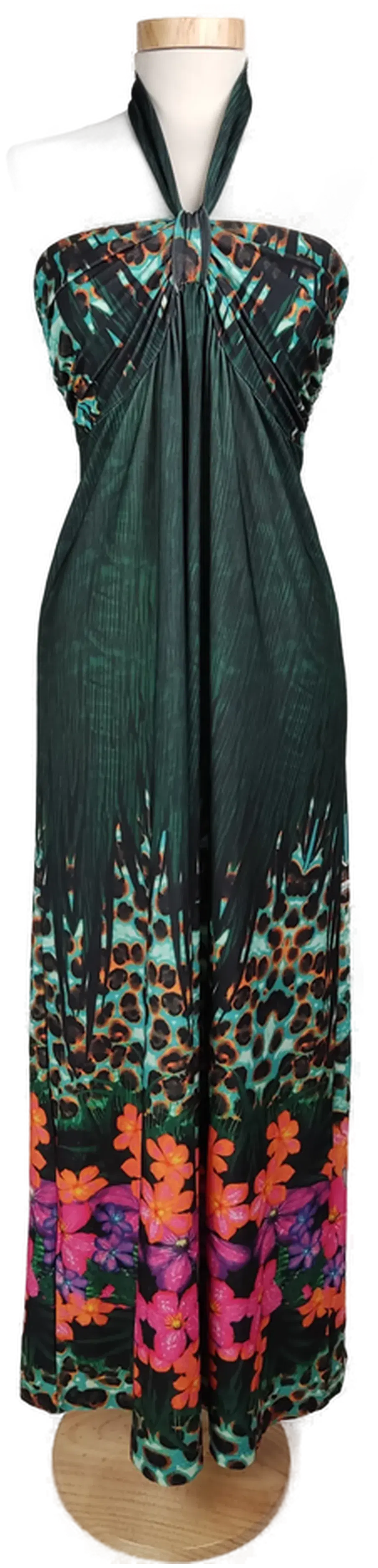 Bodyflirt Damen Kleid - dunkelgrün geblümt - L/40/42 - Bild 1