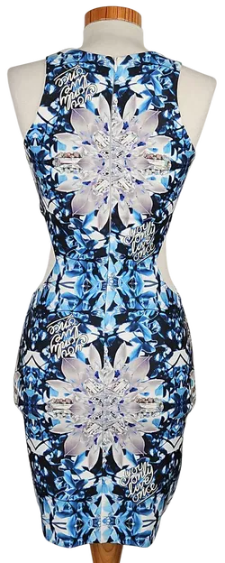 PHILIPP PLEIN Damen Minikleid, blau/weiß - Gr. S  - Bild 2