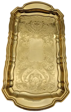 Tablett  Scandia Gold 24K vergoldet | Handgravur – Vorschau 2