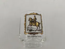 6x Vintage-Schnapsgläser mit Reitermotiven im Originalkarton - Bild 4