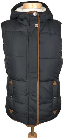 Sublevel Damen Weste mit Innenfutter aus Plüsch, schwarz - S/36 - Bild 1