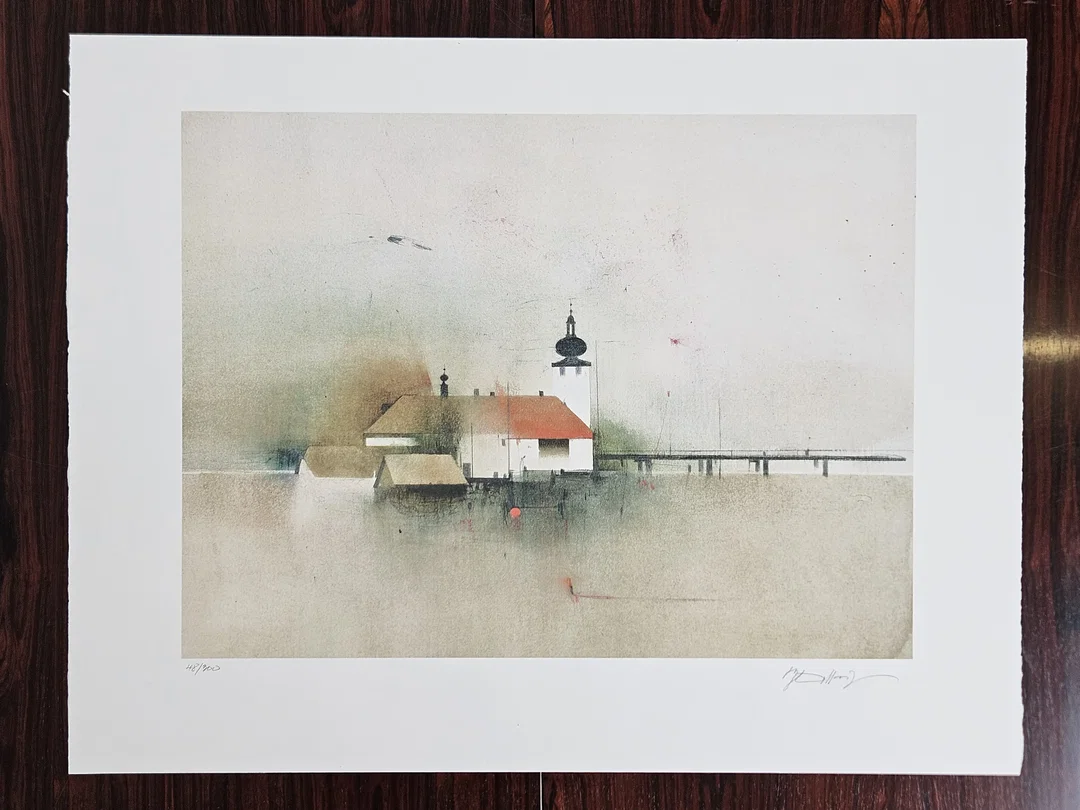 ERNST BALLUF - Schloss Orth - Lithographie  - Bild 4