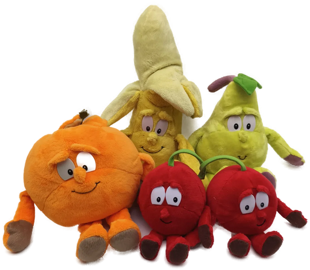 8 Stk. Plüschfiguren, Goodness Gang "Obst", Sammelfiguren – Bild 2