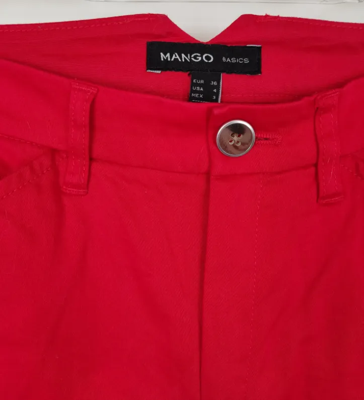 MANGO Damen Hose, rot - Gr. S / 36 – Bild 3