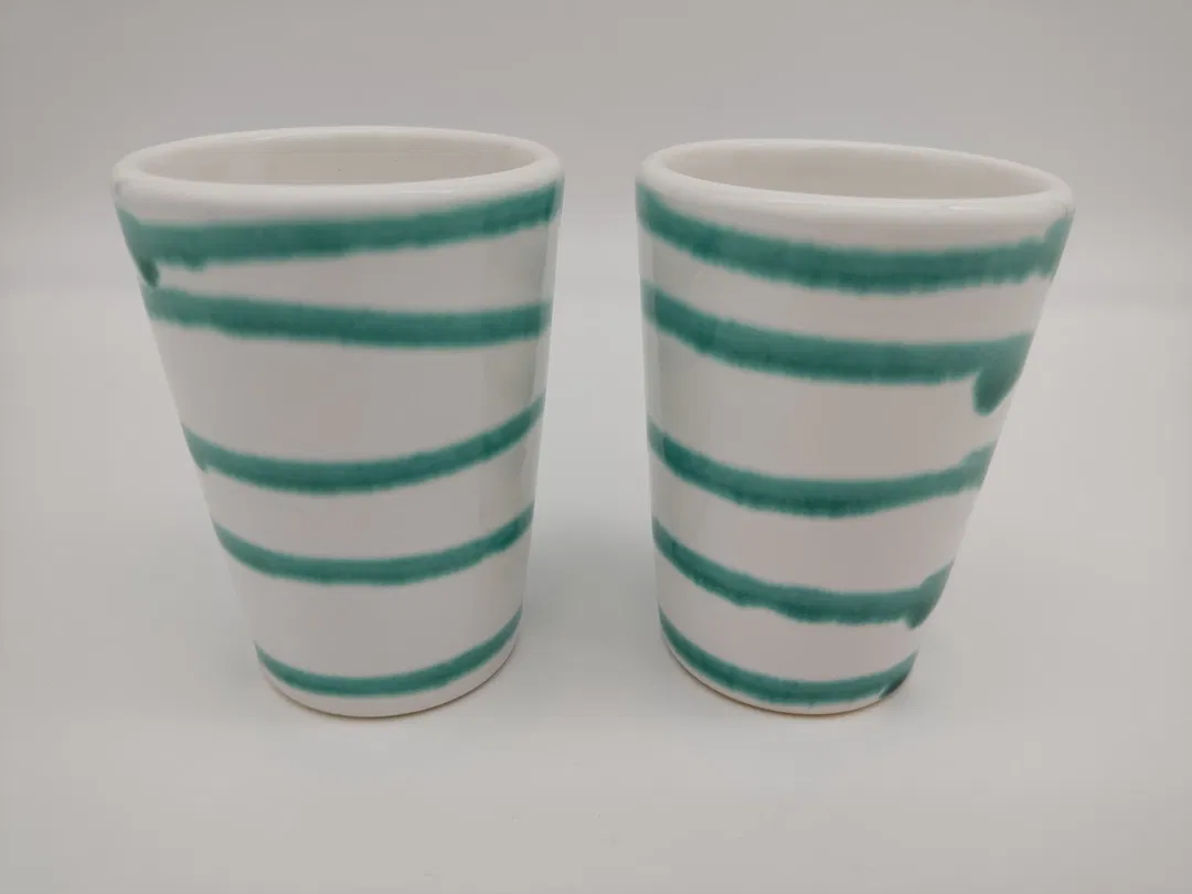 Gmundner Keramik Becher grün geflammt - Bild 1