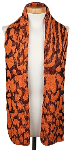Damen Schal - orange/schwarz   - Bild 2