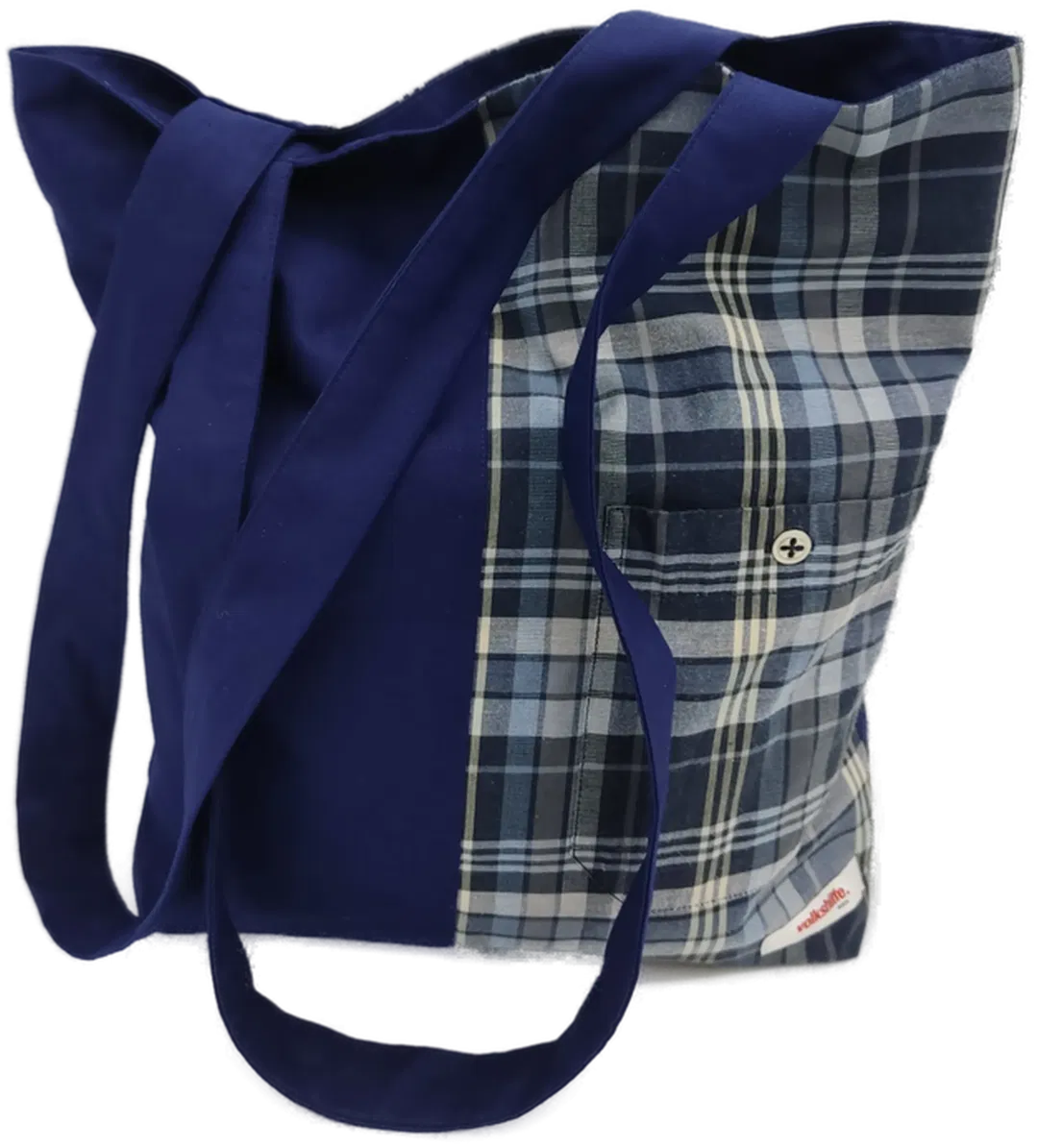 Tragtasche Stoff mehrfarbig + Henkel - Bild 4