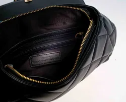 Mario Valentino Umhängetasche schwarz, gesteppte Chain Bag - Bild 4