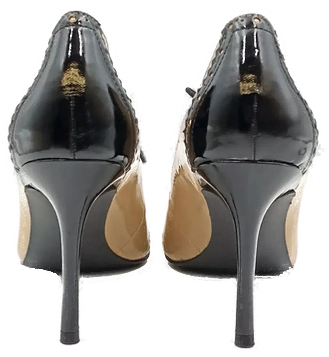Levity Schnürpumps Mary Jane Stil in beige/schwarz Gr. 39 – Bild 6