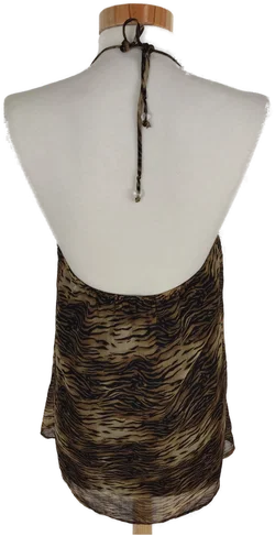 Schulterfreies Amisu Damen-Top in Animal Print, Größe L - Bild 3