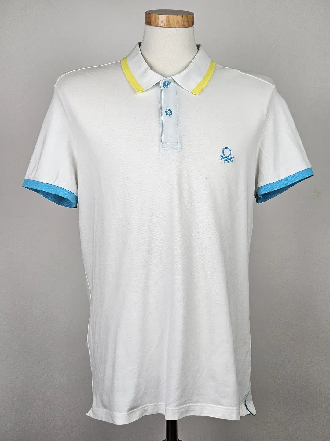 UNITED COLORS OF BENETTON Herren Poloshirt, weiß - Gr. L  - Bild 4