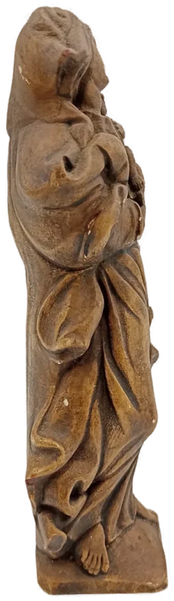 Moderne Madonna mit Kind – Elegante Skulptur in edler Holzoptik – Vorschau 5