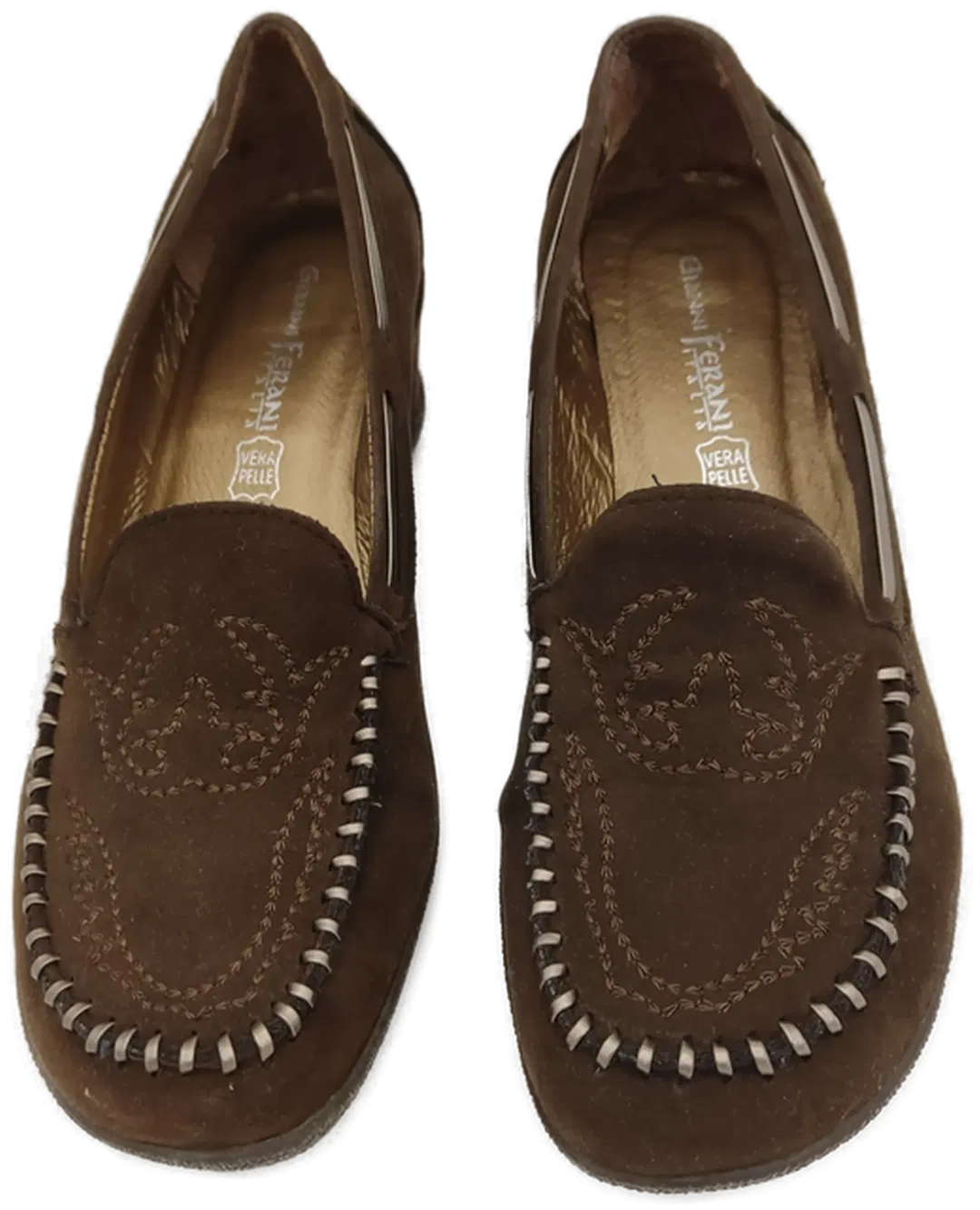 Gianni Ferani Damen Lederhalbschuhe braun - Größe 36 - Bild 1