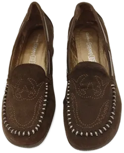 Gianni Ferani Damen Lederhalbschuhe braun - Größe 36 - Bild 1