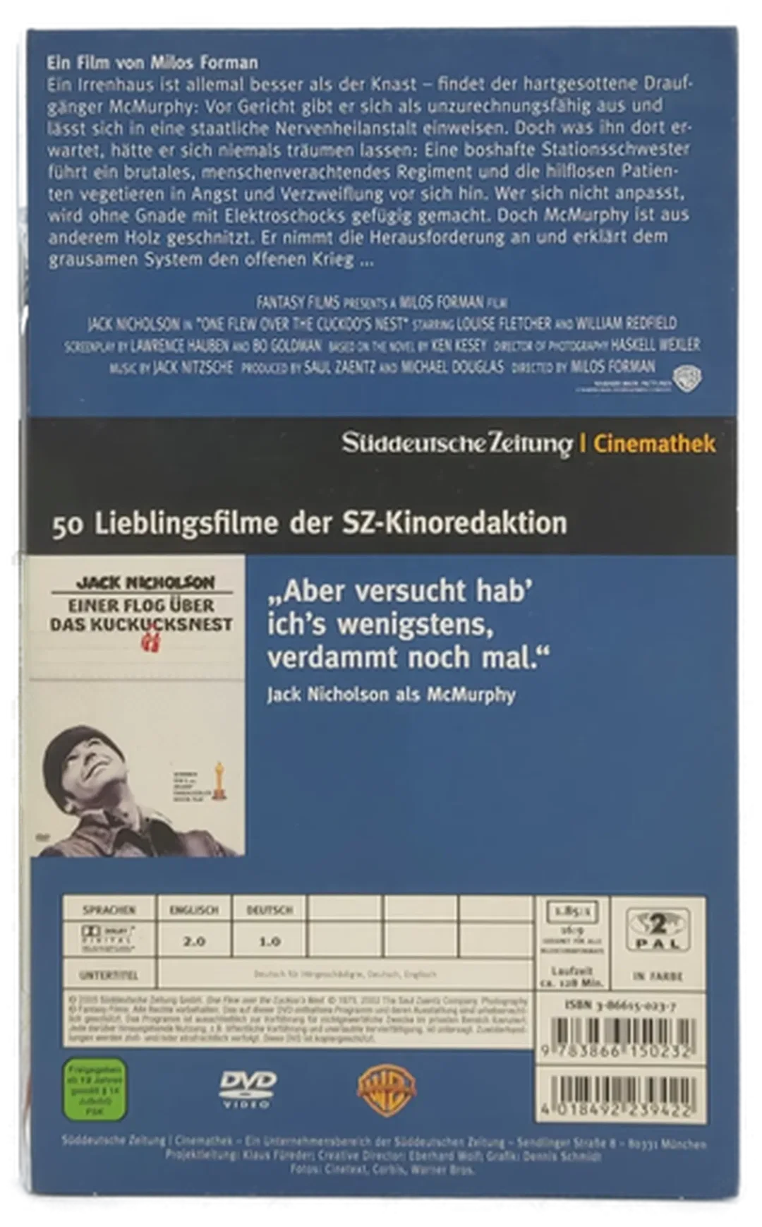 DVD "Einer flog über das Kuckucksnest", mit Jack Nickolson u. Danny DeVito – Bild 2
