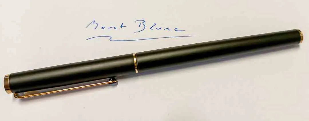 Montblanc Füllfederhalter 14K 585 Goldfeder Dunkelgrün mit Etui – Bild 1
