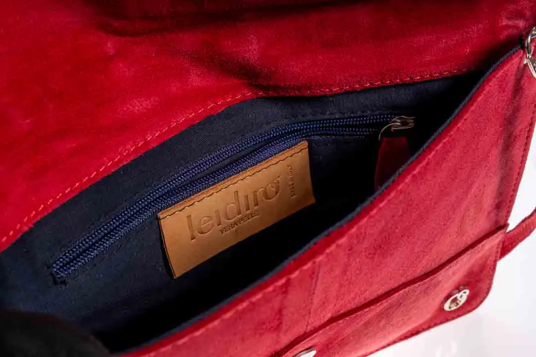 Leidiroo Lederhandtasche in rot - Made in Italy – Bild 2
