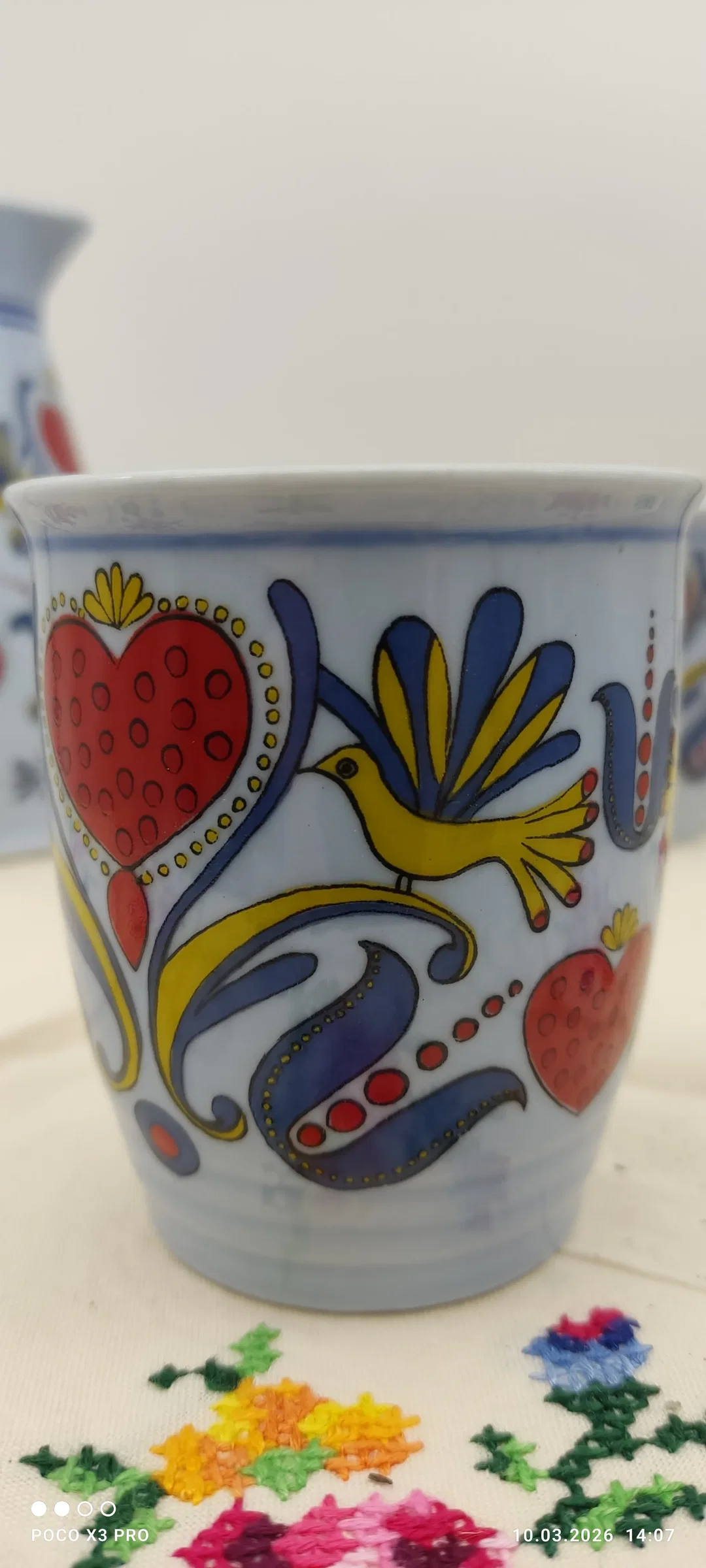 Lilien Porzellan Krug & 2 Becher Set  – Bild 5