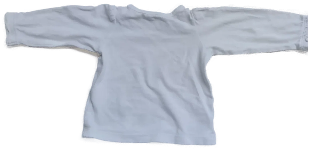 Baby T-Shirt "Kanz" langarm mit Rundhalsausschnitt, weiß, Größe 56 – Bild 2