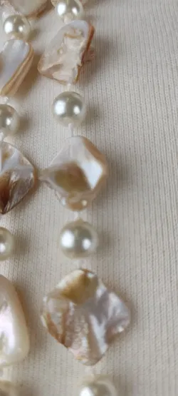 handgeknüpfte Muschel-Perlenkette  - Bild 7