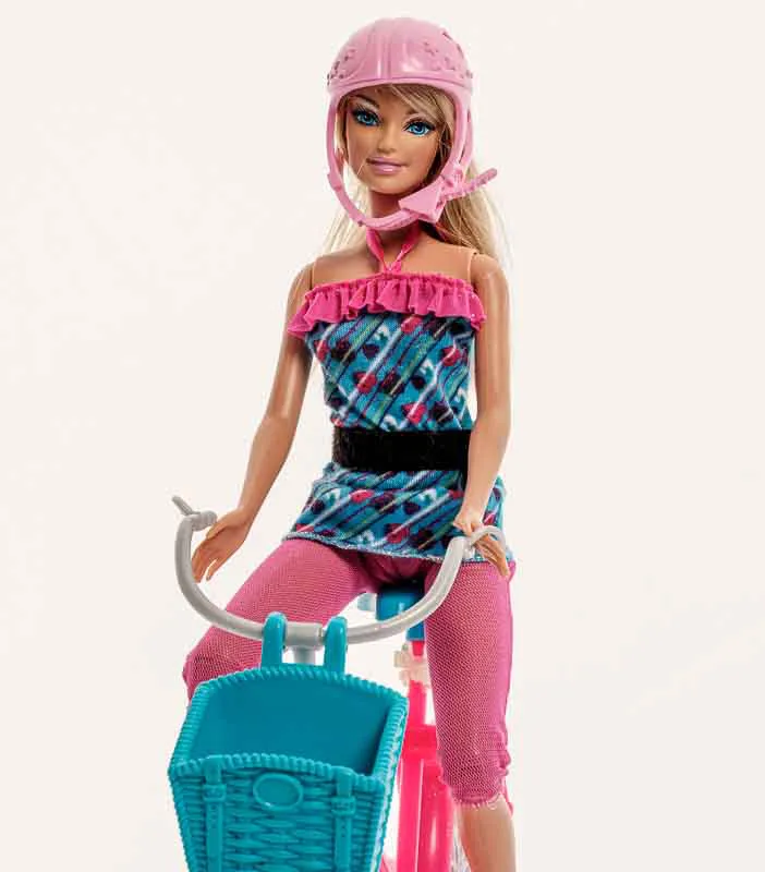 Barbie Puppe mit Fahrrad – Bild 3