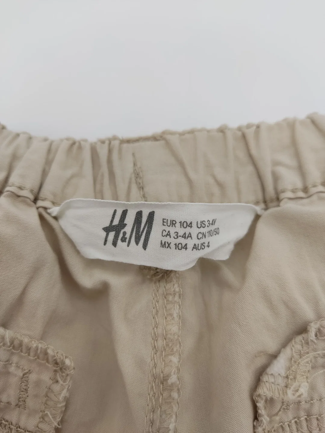 H&M Kinder Shorts beige Gr.104 – Bild 4