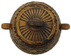 Old Tom's Jamaika Rumfass mit Deckel aus Keramik in braun-beige, Höhe 33cm - Bild 3