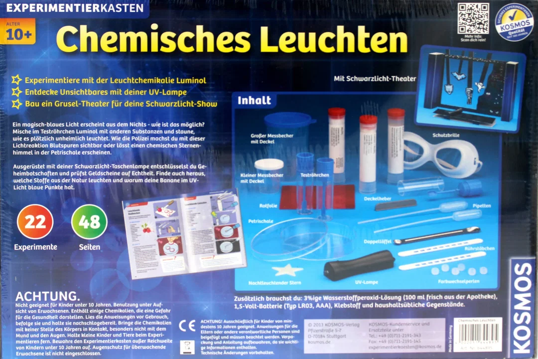 Kosmos Experimentierkasten Chemisches Leuchten – Luminol, ab 10+, uingeöffnet – Bild 2