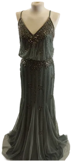 Bodenlanges Pailletten Ballkleid  - Bild 2