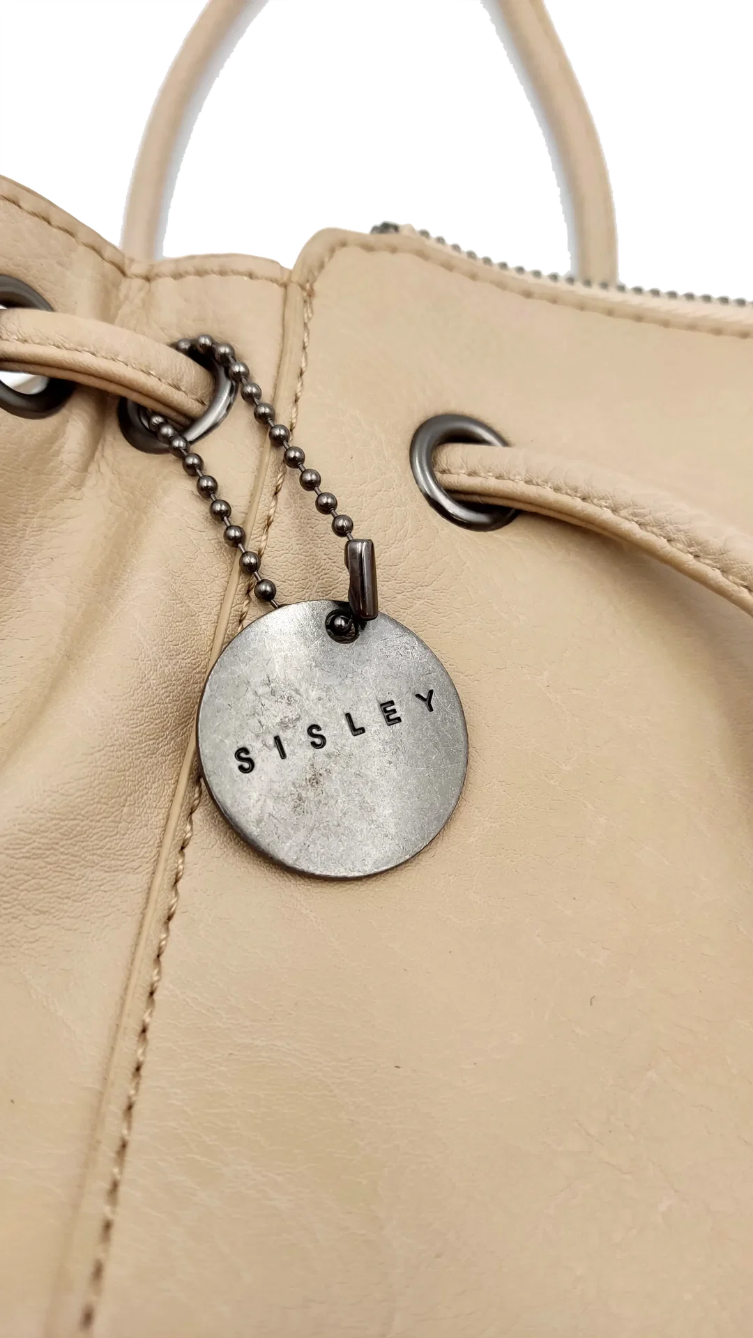 Sisley Damen Ledertasche beige – Bild 6
