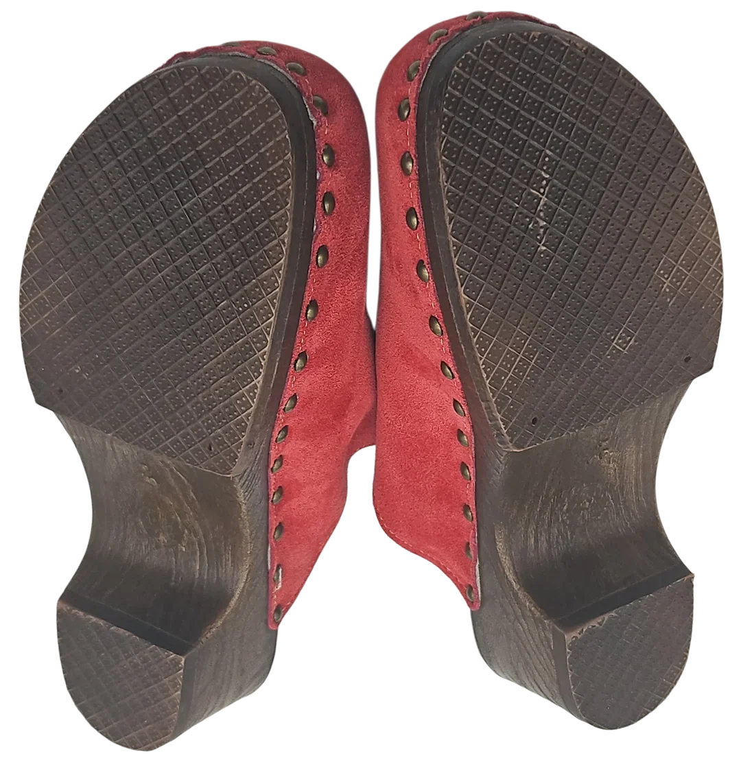 Alpenglück Damen Clog, rot/braun - Gr. 40 – Bild 6