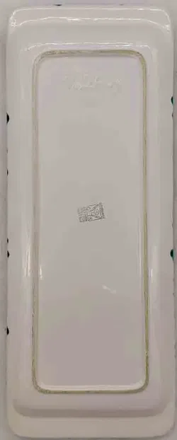Gmundner Keramik grün geflammt Servierplatte, rechteckig 40 x 15 cm - Bild 2