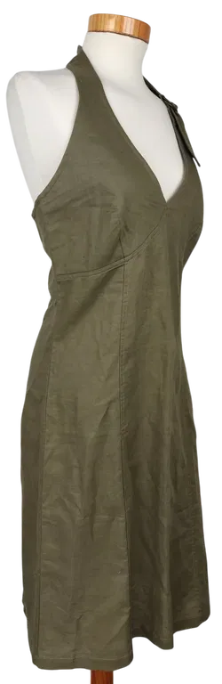 H&M Damen Midikleid, oliv - Gr. M  - Bild 3